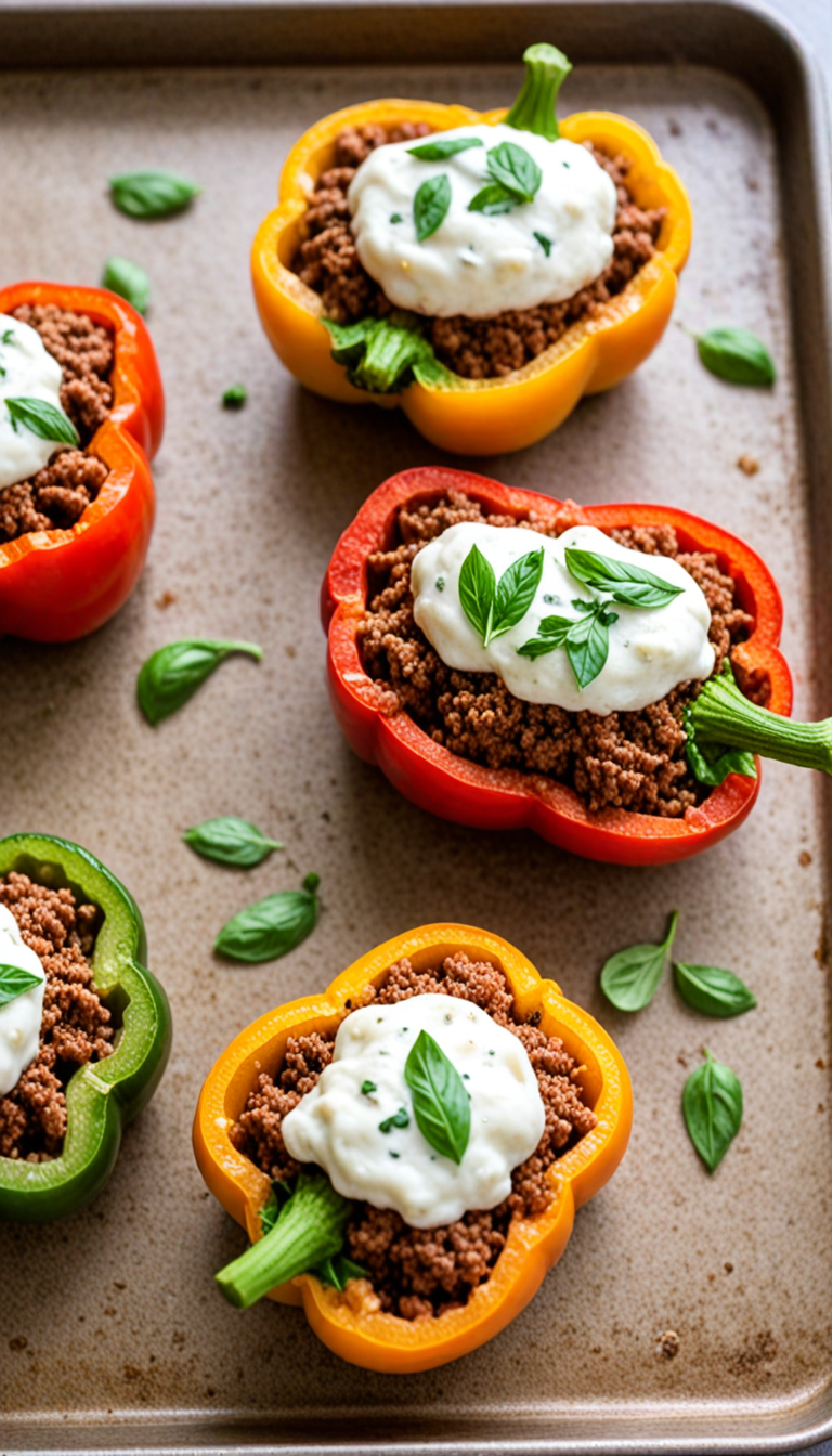 Beef stuffed bell peppers